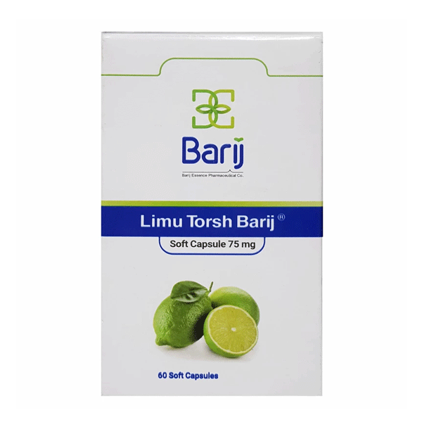 کپسول نرم لیمو ترش 75 میلی گرم باریج اسانس 60 عدد