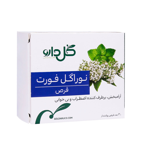 قرص نوراگل گل دارو آرامش بخش و ضد بی خوابی 30 عدد