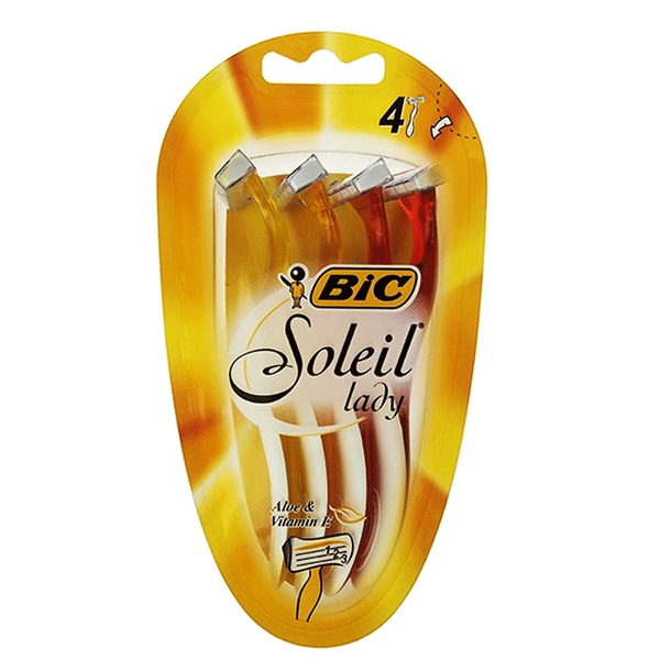 خودتراش زنانه بیک سولیل لیدی 3 لبه 4 عددی