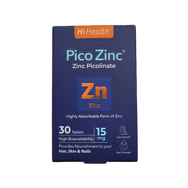 قرص پیکو زینک 15 میلی گرم های هلث 30 عدد