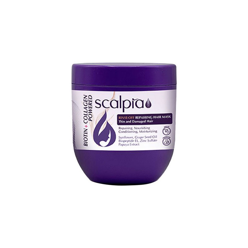 ماسک مو اسکالپیا مدل بیوتین و کلاژن حجم 400 میلی لیتر