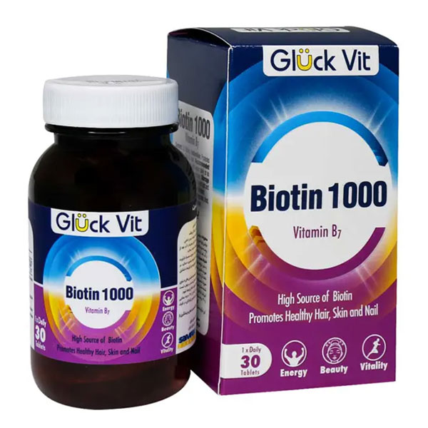 قرص تقویت کننده مو بیوتین 1000 میکروگرم خوارزمی 30 عددی