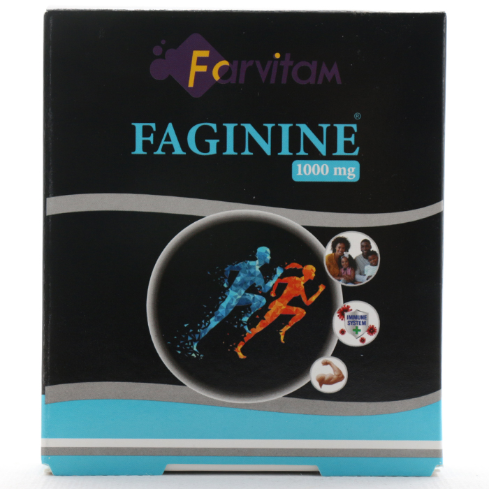 قرص ال ارژنين فارویتام فاژینین 1000 میلیگرم 60 عددی
