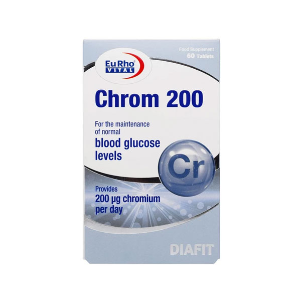 قرص کروم یوروویتال 200 میکروگرمی 60 عددی