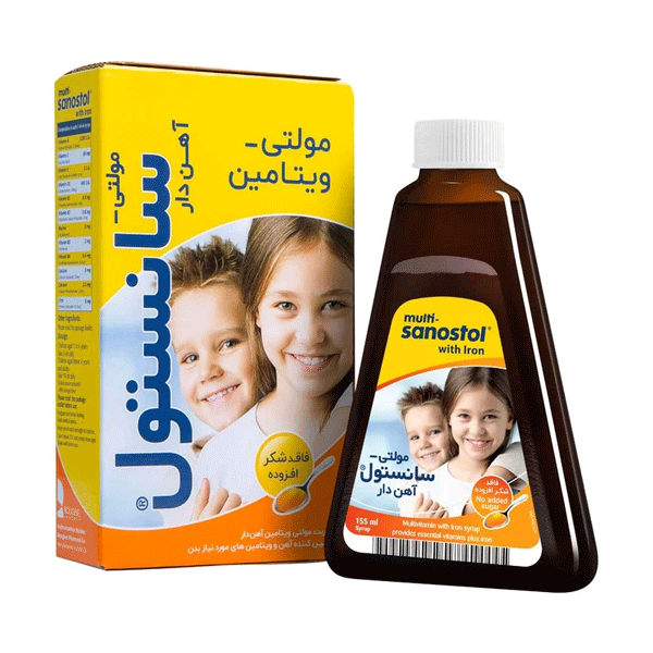 شربت مولتی سانستول آهن دار 155 میلی لیتر