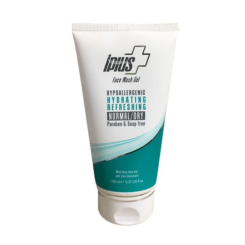 ژل شستشوی صورت برای پوست خشک و معمولی آی پلاس 150 میل