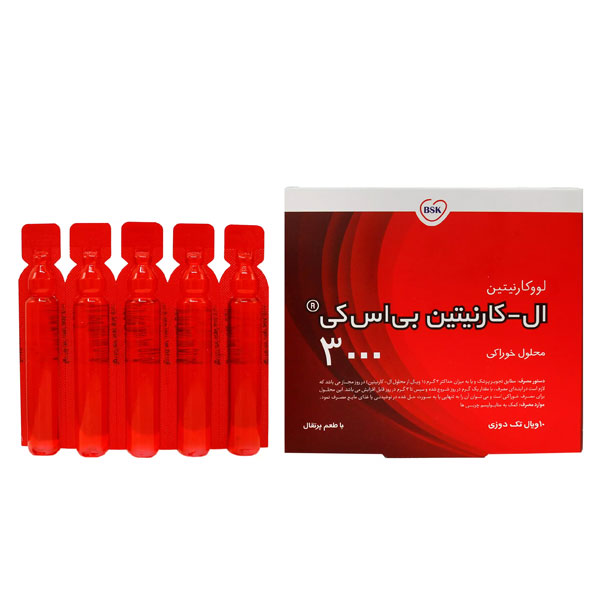 محلول خوراکی ال کارنیتین 3000 بی اس کی 10 عدد